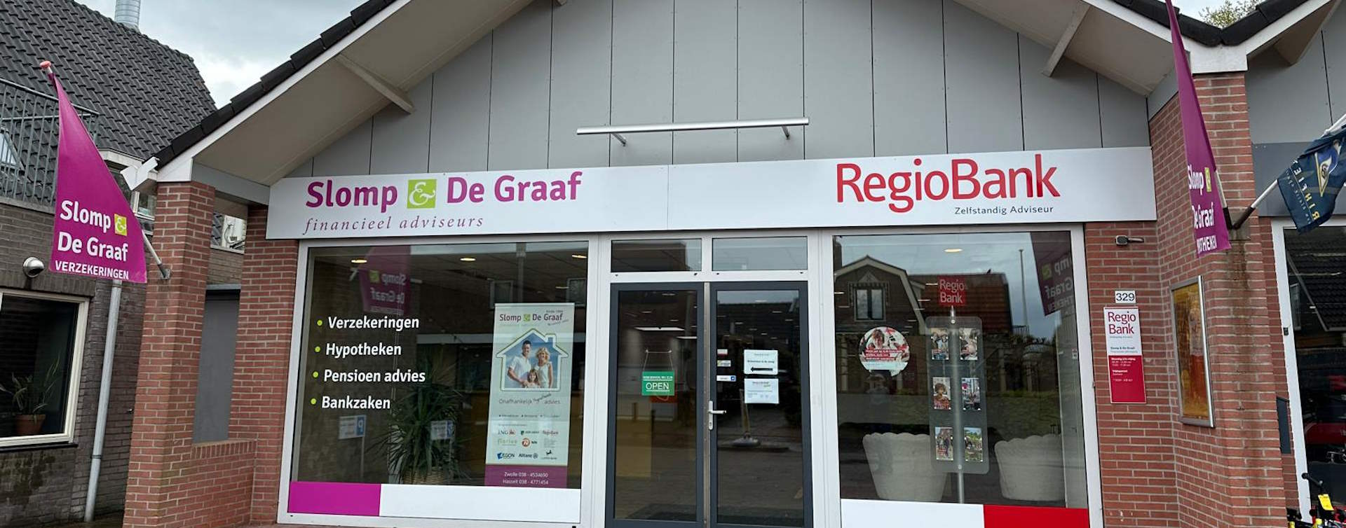 De omgeving van Slomp & De Graaf financieel adviseurs, RegioBank in Nieuwleusen